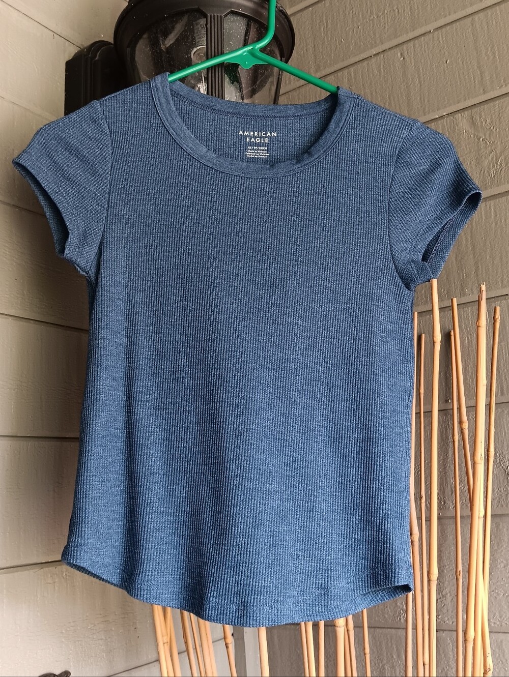 LOT OF 2 American Eagle Outfitters Blue Baby Tees Size XS - Picture 2 of 8